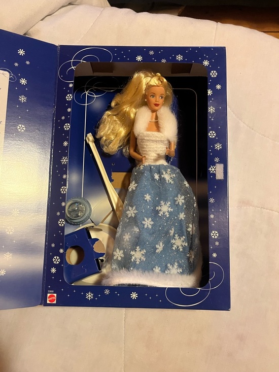Barbie Other - Barbie Blue White Snowflake Holiday Doll by Barbie